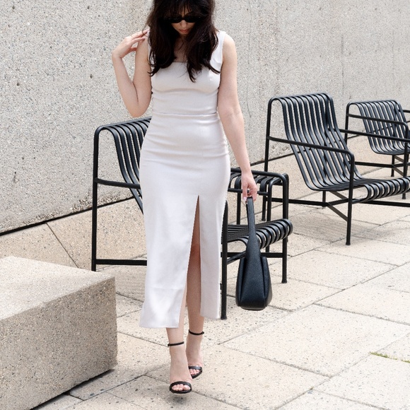 Babaton 90s Slit Midi Dress - Picture 1 of 2